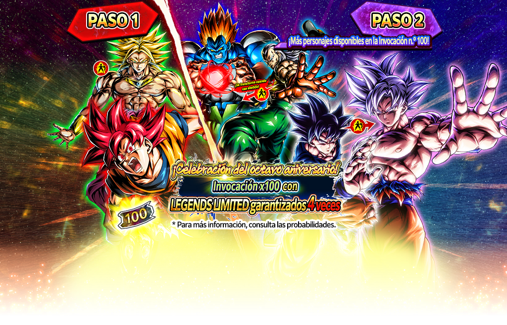 ¡Celebración del octavo aniversario! Invocación x100 con 4 LEGENDS LIMITED garantizados