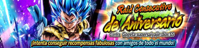 Raid Consecutivo de Aniversario contra Gogeta Supersaiyajin dios SS